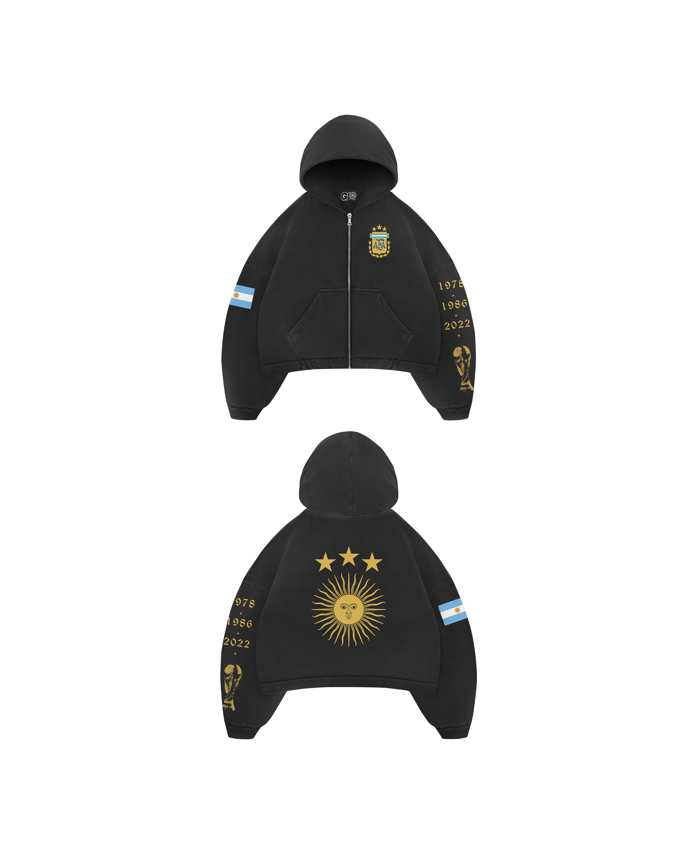 ARGENTINA ZIP STANDARD BLACK